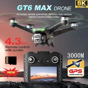 NEW GT6 Pro 드론 2.4G 5G GPS 전문가용 8K HD 항공 촬영 원격 조종 항공기 HD 듀얼 카메라 쿼드콥터 장난감 선물