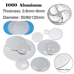 1Pcs 1060 알루미늄 원형 디스크 알루미늄 디스크 디스크 직경 50mm - 120mm 두께 0.8 - 6mm 알루미늄 디스크 알루미늄 디스크 알루미늄