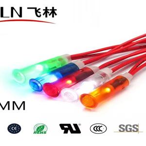 FILN 플라스틱 6mm 12v 110v 24v 220v 신호 램프 와이어가있는 고품질 표시 등