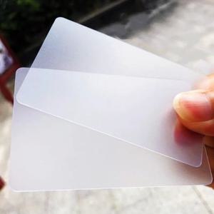 200 개/몫 매트 Pvc 빈 투명 명함 플라스틱 방수 필기 학교 사무 용품 인쇄없이