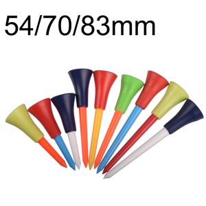 50Pcs 플라스틱 골프 티 멀티 컬러 8.3CM 72mm 54mm 내구성 고무 쿠션 탑 골프 티 골프 액세서리 골프 공 홀더