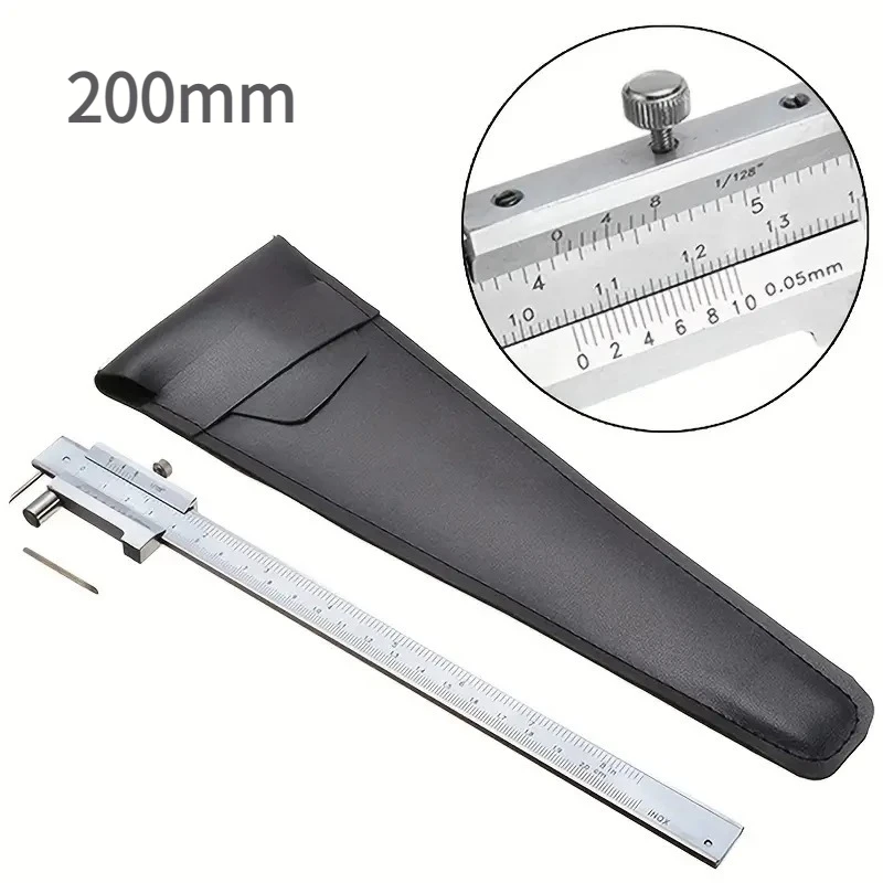 0-200mm 마킹 버니어 캘리퍼스 카바이드 스크 라이버 평행 마킹 게이지 눈금자 측정 도구 도구 1ps 바늘 보내기