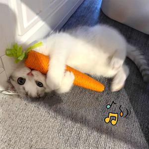 고양이 장난감 가청 당근 간지럼 고양이 스틱 높고 지루한 아기 고양이 어금니 스틱 물린 방지 고양이 긁는 보드 애완 동물 제품