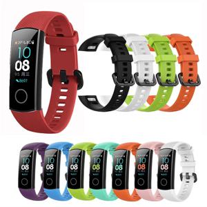 화웨이 명예 밴드 4 5 스포츠 팔찌에 대한 실리콘 시계 스트랩 명예 5 4 액세서리에 대한 Smartwatch 교체 팔찌 시계 밴드