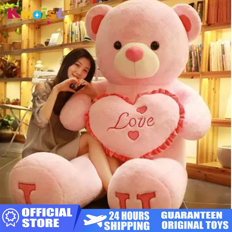 100cm 큰 당신을 사랑합니다 곰 플러시 장난감 사랑스러운 거대한 인형 부드러운 곰 인형 연인 곰 어린이 장난감 여자 친구를위한 생일 선물