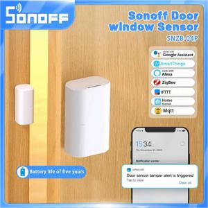 SONOFF SNZB-04P Zigbee 도어 윈도우 센서 EWeLink App용 도어 열림/닫힘 감지기 ZBBridge Alexa Google 홈과 함께 작동 필요