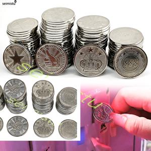 100PCS 동전 토큰 스테인레스 스틸 아케이드 게임 크레인 클로 자동 판매기 세차 핀볼 부품에 대한 메달 수집