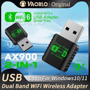 AX900 USB WiFi6 블루투스 5.4 어댑터 2in1 동글 듀얼 밴드 2.4G&5G WiFi 네트워크 무선 WLAN 수신기 (윈도우 10/11 드라이버 불필요)