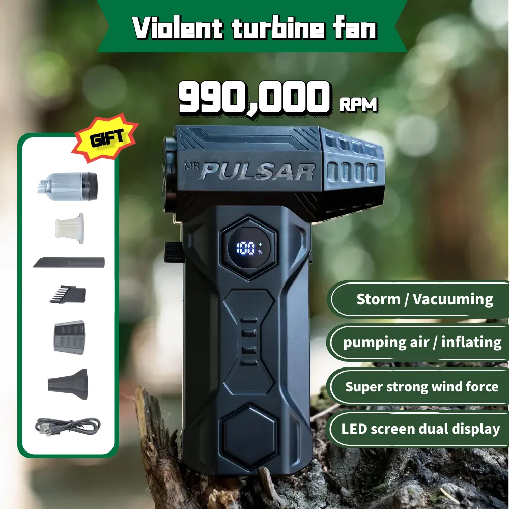 X11Pro MAX 터보 제트 송풍기 990000RPM 강력한 공기 송풍기 브러시리스 모터 터보 팬 풍속 75 메터/초 10000mAh 강한 바람