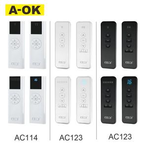 A-OK RF433 리모컨 AC123 / AC114 A-OK RF433 커튼 모터/관형 모터용 1/2/6/16 채널 무선 이미터
