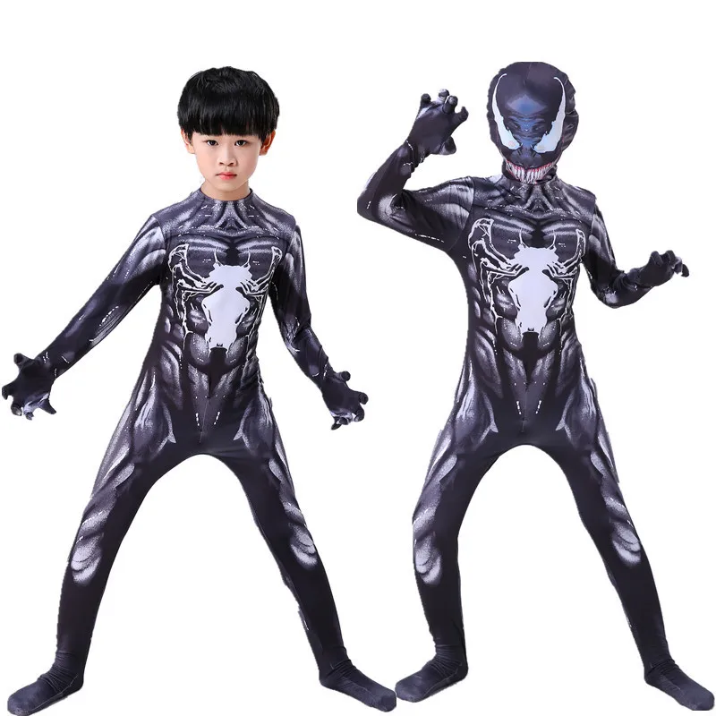 뜨거운 판매 할로윈 스파이더 맨 코스프레 영화 파티 스파이더 맨 정장 키즈 독 의상 3D 스타일