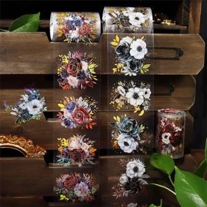 1 롤 2M 테이프 PET 자정 정원 식물 용품 원장 DIY 재료 순환 스티커 접착제 스티커 스크랩북 60mm * 2M