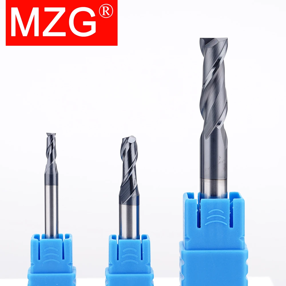 MZG 2 플루트 HRC50 1 2 3 4 5 6 8 10 초경 엔드 밀 밀링 절삭 공구 텅스텐 강철 커터 엔드 밀 CNC 기계 엔드 밀