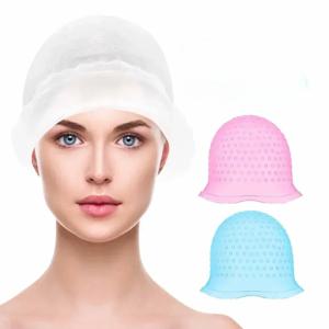 살롱 실리콘 헤어 컬러링 캡 하이라이트 재사용 가능한 바늘 헤어 죽어가는 설탕 장식 모자 가정용 염료 헤어 스타일링 도구 액세서리