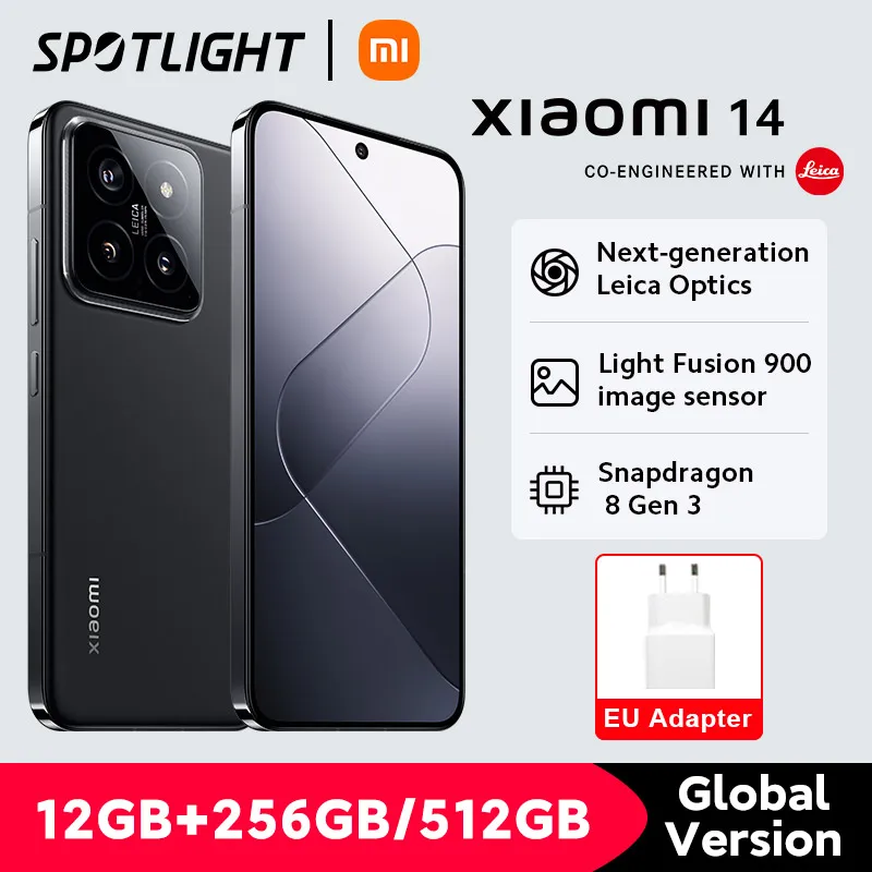 글로벌 버전 샤오미 14, 스냅드래곤®8 Gen 3 스마트폰 1.5K 6.36 인치 AMOLED 디스플레이, IP68 NFC 50MP 라이카 카메라, 90W 하이퍼차지