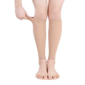 정맥류 피로 완화 다리 따뜻하게 압축 송아지 슬리브 양말 긴 스타킹 탄성 다리 지원 다리 신 양말