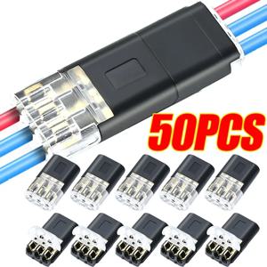 50~1개 LED 용접 프리 및 스트리핑 프리 배선 터미널 D3 플러그인 유형 상호 삽입용 3선이 있는 퀵 커넥터