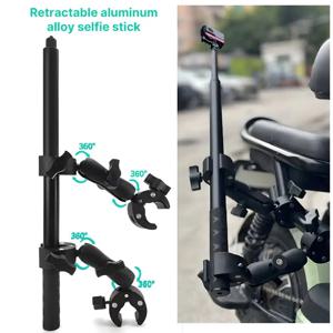 Insta360 용 더블 헤드 클램프 키트 One X2 X3 GoPro 11 10 9 액션 카메라 액세서리 용 오토바이 자전거 더블 클립 브래킷