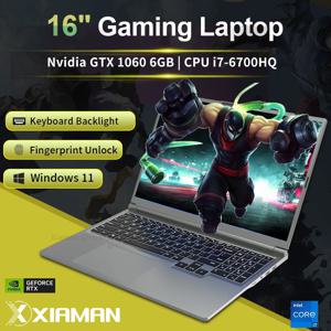 샤먼 16인치 게이밍 노트북 인텔 코어 i7-6700HQ GTX 1060 IPS 1920*1200 노트북 PC 16GB 램 1TB SSD 윈도우 11 노트북 컴퓨터