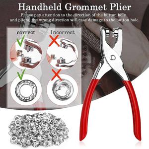 A21Q -401Pcs 1/4Inch 6Mm 그로멧 아일렛 플라이어 키트, 금색과 은색의 400개의 금속 아일렛이 포함된 그로멧 도구 키트, 아일렛 그로밋