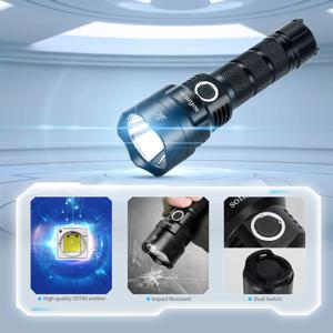 Sofirn C8G 강력한 LED 손전등 21700 SST40 18650 전원 표시기 랜턴 토치 2 그룹 램핑 SOS 비콘 야외