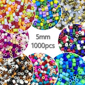 5MM 1000PCs 어린이를위한 픽셀 퍼즐 철 비즈 Perler 하마 비즈 Diy 고품질 수제 선물 장난감 퓨즈 비즈