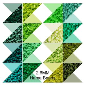 2.6mm 미니 비즈 1000PCS 녹색 색상 픽셀 아트 퓨즈 비즈 어린이 선물 하마 비즈 Diy 퍼즐 철 비즈