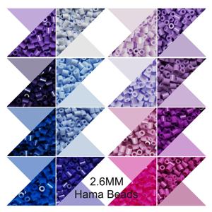 2.6mm 미니 비즈 1000PCS 보라색 색상 픽셀 아트 퓨즈 비즈 어린이 선물 하마 비즈 Diy 퍼즐 철 비즈