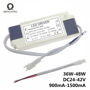 110V 220V 36W 40W 45W 48W LED 드라이버 DC24-42V 900mA 1000mA 1200mA 1500mA 깜박임 무료 전원 공급 장치 외부 조명 변압기