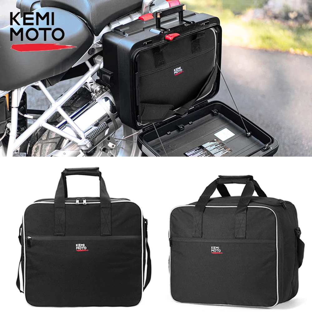 KEMIMOTO 오토바이 블랙 수하물 사이드 케이스 BMW R1200GS LC R1250GS 모험 F750GS R1250GS F850GS Vario 케이스 용 내부 가방