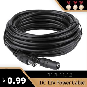 DC 12V 전원 어댑터 연장 케이블 5.5*2.1mm 남성 여성 전원 코드 연장 와이어 5M IP CCTV 카메라 와이파이 라우터 LED 램프 캠