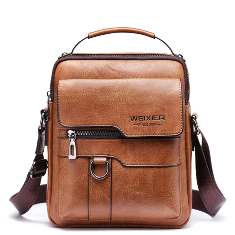 클래식 빈티지 남자 숄더 가방 가죽 PU 비즈니스 남자 Crossbody 가방 남자 여행 가방에 대 한 고품질 디자이너 핸들 핸드백