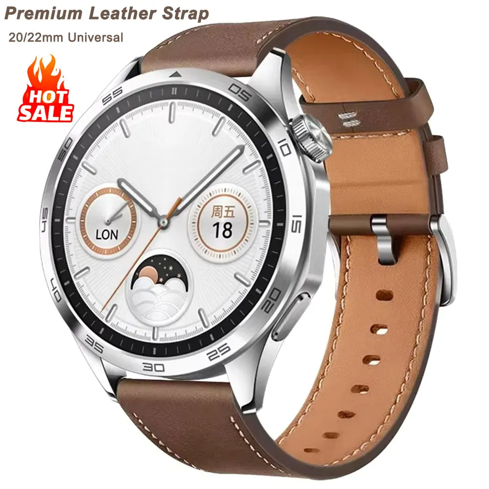 화웨이 시계 GT 5 46mm 5Pro GT 3 GT2 Pro 46mm 밴드 시계 밴드 교체 용 손목 밴드 용 22mm 20mm 프리미엄 가죽 스트랩