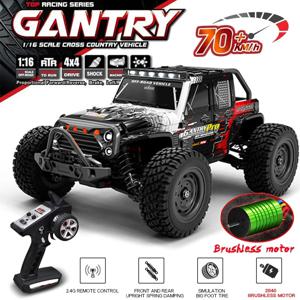 16103PRO 2.4GHz 70KM/H 전문 RC 자동차: 브러시리스 모터, 1:16 스케일 4WD 고속 오프로드 클라이밍 차량(LED 조명 포함)