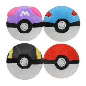 4PCS Poké 공 박제 장난감 봉제 인형 포켓 몬스터 어린이 장난감 마스터 공 그레이트 볼 울트라 플러시 펜던트 어린이 선물