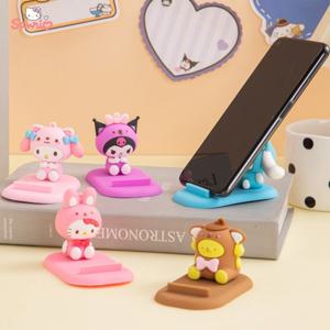 Sanrio 헬로 키티 & 친구 만화 캐릭터 실리콘 휴대폰/태블릿 스탠드, 책상 장식 마운트 홀더 - 모든 연령대를 위한 완벽한 선물