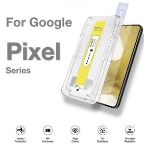 구글 픽셀 9Pro/8Pro/9/8용 먼지 방지 강화유리, 스크래치 방지 스크린 보호필름, 간편하게 부착 가능
