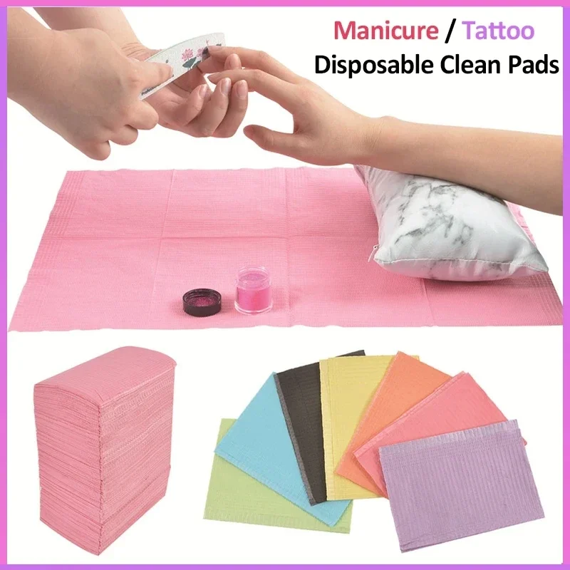 20/30pcs 일회용 문신 클린 패드 매트 방수 의료 종이 네일 아트 테이블 패드 접목 속눈썹 도구 문신 액세서리
