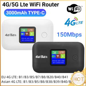 포켓 무선 WiFi 150Mbps 휴대용 무선 모뎀 SIM 카드 슬롯이있는 3000mAh 미니 야외 WIFI 핫스팟 4G 포켓 WiFi 라우터