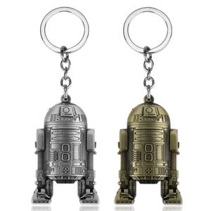 스타 워즈 3D 로봇 R2-D2 키 체인 쥬얼리 우주선 정비공 펜던트 열쇠 고리 남성용 소년 액세서리 선물