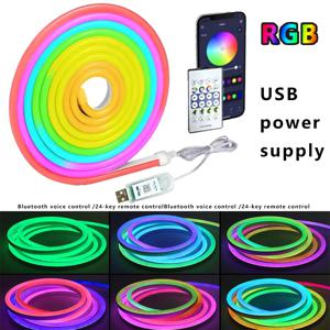 방 벽 장식용 네온 스트립 램프, RGBIC 블루투스 네온 LED 스트립 램프, 2M, 2M, 3M, 5M LED 유연한 스트립 램프