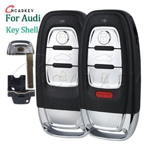 3 4 버튼 아우디 A4l A3 A4 A5 A6 A8 Quattro Q5 Q7 A6 A8 원격 키 쉘 케이스 Fob 교체 원격 스마트 자동차 키 쉘