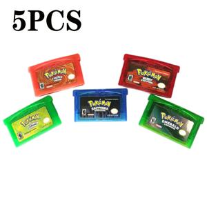 게임 카드 NDSL/GBM/GBASP GBA 게임 카세트 클래식 핫 판매 포켓 몬스터 레드, 블루, 에메랄드, 파이어 레드 리프