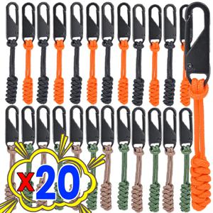 1/20pcs 휴대용 야외 가방 지퍼 풀러 금속 지퍼 헤드 슬라이더 다채로운 분리형 직조 지퍼 당겨 DIY 바느질 Accessorie