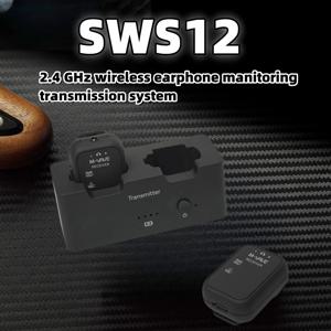 M-VAVE WP-12 2.4GHz 무선 인이어 모니터링 시스템 | 3ms 초저 대기 시간을 갖춘 1Tx+2Rx 시스템 | 24시간 재생 | 1800mAh 충전 케이스