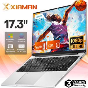 17.3인치 컴퓨터 노트북 인텔 셀러론 N5095 16GB DDR4 1TB SSD 윈도우 11 지문인식 오피스 노트북 휴대용 PC