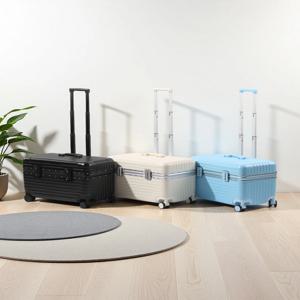 20인치 알루미늄 합금 프레임 여행 가방 ABS+PC 소재 오픈 상단 커버 기내용 캐리어 TSA 세관 비밀번호 잠금 장치 범용 바퀴