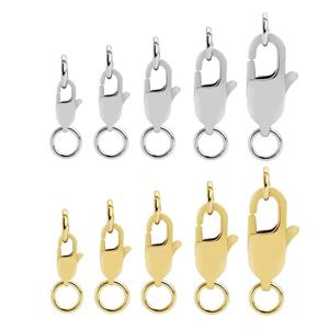 10pcs 316 스테인레스 스틸 직사각형 랍스터 걸쇠 점프 링 후크 커넥터 팔찌 목걸이 체인 쥬얼리 만들기