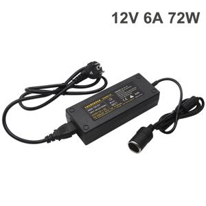 자동차 전원 어댑터 담배 라이터 변환기 전원 변환 AC에서 DC 110V/ 220V에서 12V 6A 전원 어댑터 공급 라이터