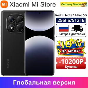 글로벌 버전 Xiaomi Redmi Note 14 Pro 5G 스마트폰 MediaTek Dimensity 7300-Ultra 200MP AI 카메라 NFC 6.67